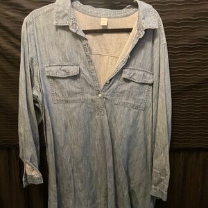 Denim shirt dress